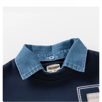 Thumbnail for CoolJunior – Varm og stilig – Guttetrøye med denimkrage