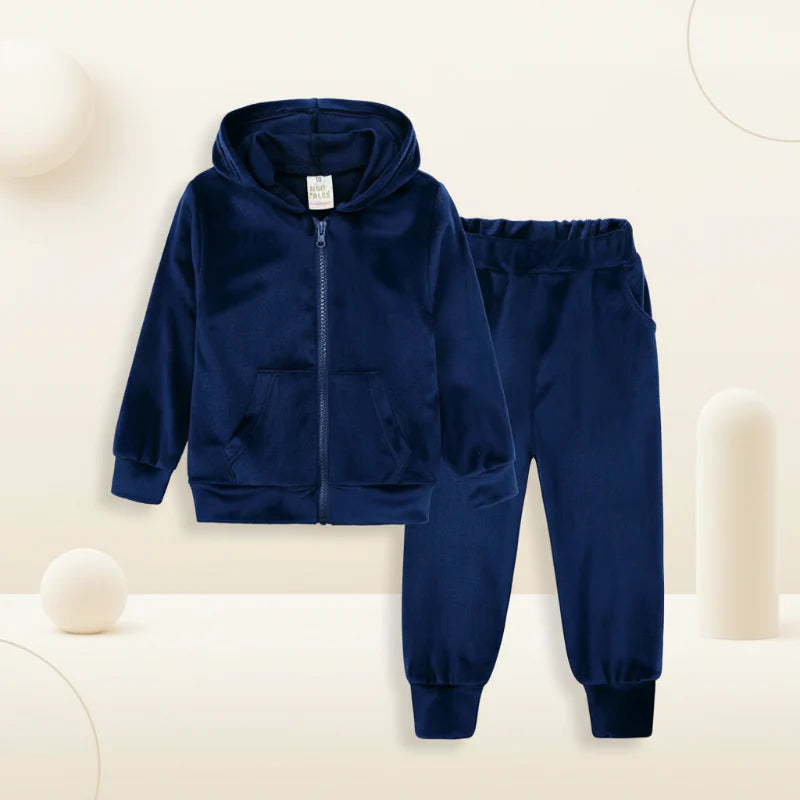 Kids Tales – Varm og behagelig – Velour-treningsdrakt for barn