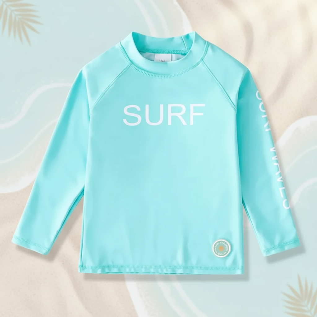 SunShield – Beskyttende og fleksibel – Surfeskjorte for barn med lange ermer og UPF 50+