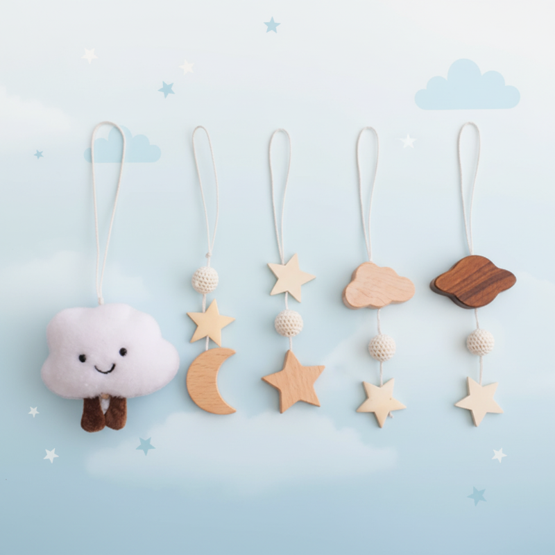 Wooden Baby Rattle Toy – Sansestimulerende og trygt – Baby Gym