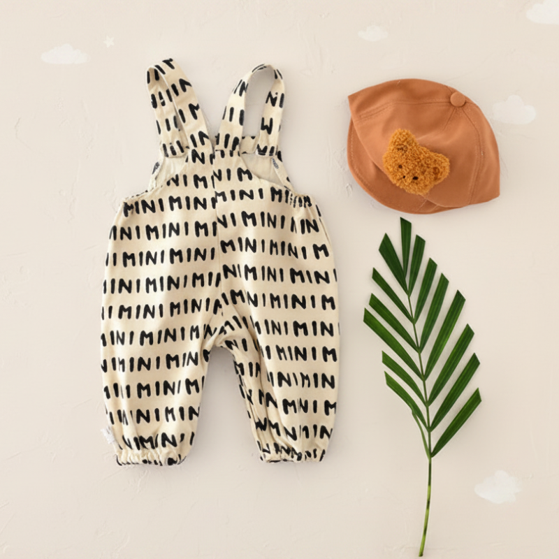 Striped Overall Romper – Myk og behagelig – Jumpsuit til barn