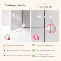 Thumbnail for Milo & Moon – Usynlig sikkerhet – Barnesikre skap- og skuffelåser (8 stk.)