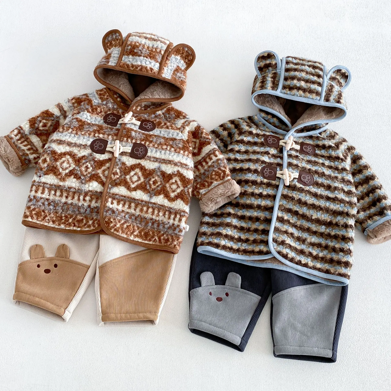 LittleWarm – Koselig og stilig – Vinterjakke med Fair Isle-mønster