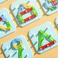 Thumbnail for ShapeGenius – Kreativt og lærerikt – Geometrisk pegboard-puslespill