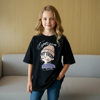 Thumbnail for CuteStyle – Trendy og komfortabel – T-skjorte med oversized tegneserieprint