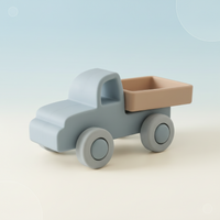 Thumbnail for Montessori Silicone Toy Car – Sikker og tyggevennlig – Tygge- og leketøy i silikon i form av et kjøretøy