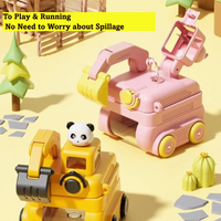 Thumbnail for TinyExcavators – Unikt og funksjonelt – Gravemaskin-vannflaske med sugerør