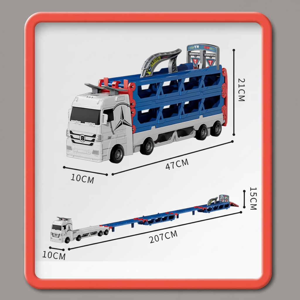 CarHauler – Lekent og eventyrlig – Biltransport-lekesett med racerbiler
