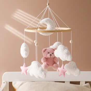 DreamBear – Beroligende og myk – Babymobil til lekegrind og vugge