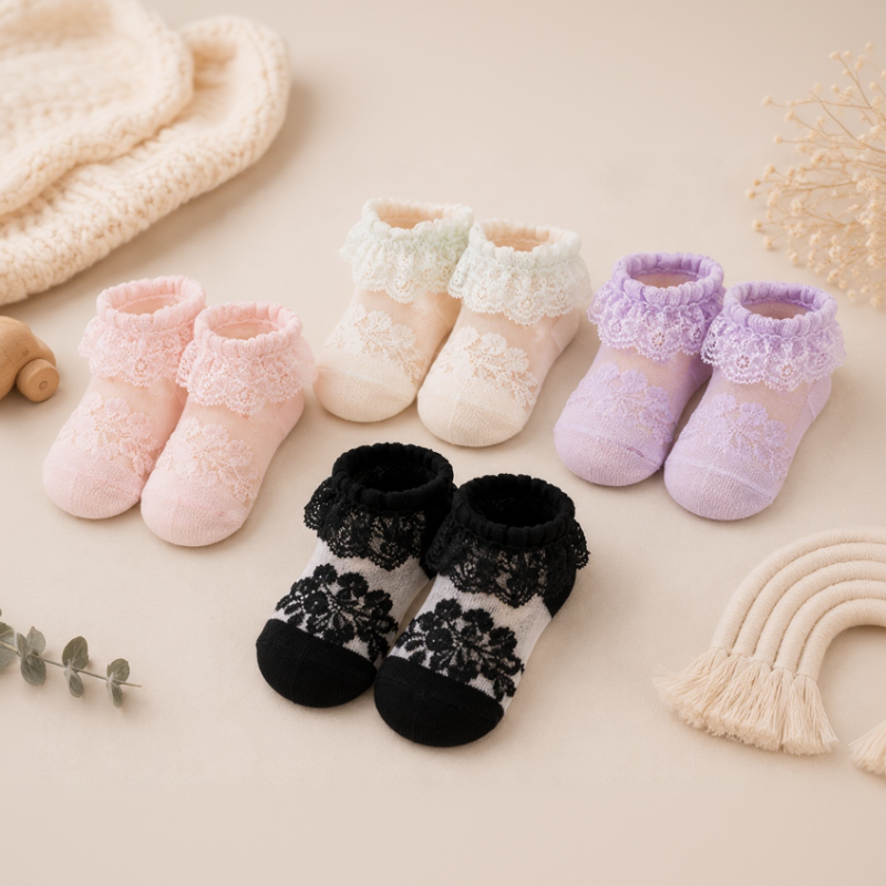BabyBliss – Komfortable og lette – babysokker med kant