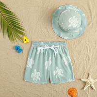 Thumbnail for Beach Set – Fargerikt og stilig – Badebukser med mønster og hatt