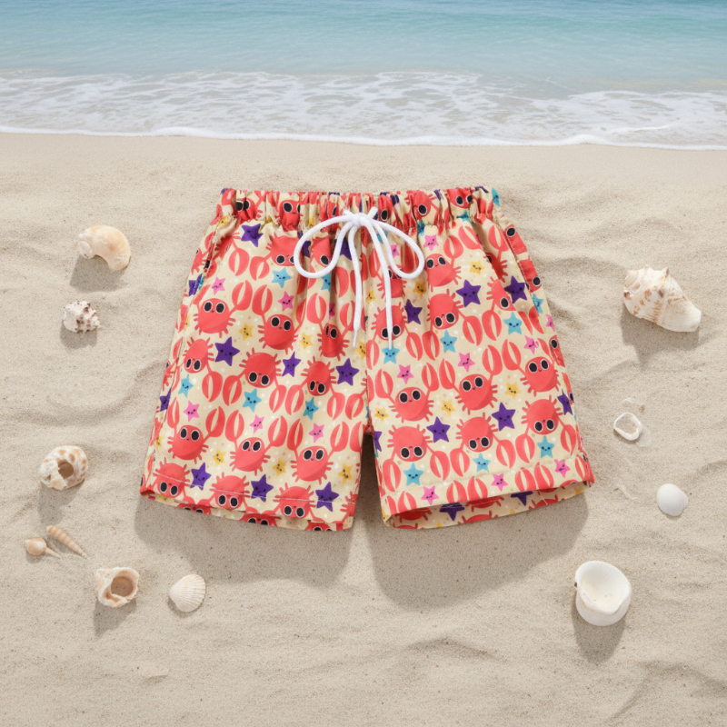 Beach Shorts – Lett og lekent – Tropisk badebukse for barn