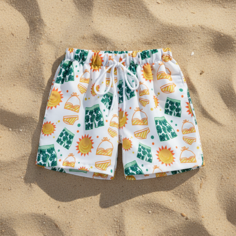 Beach Shorts – Lett og lekent – Tropisk badebukse for barn