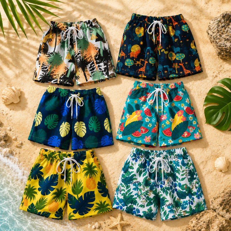 Beach Shorts – Lett og lekent – Tropisk badebukse for barn