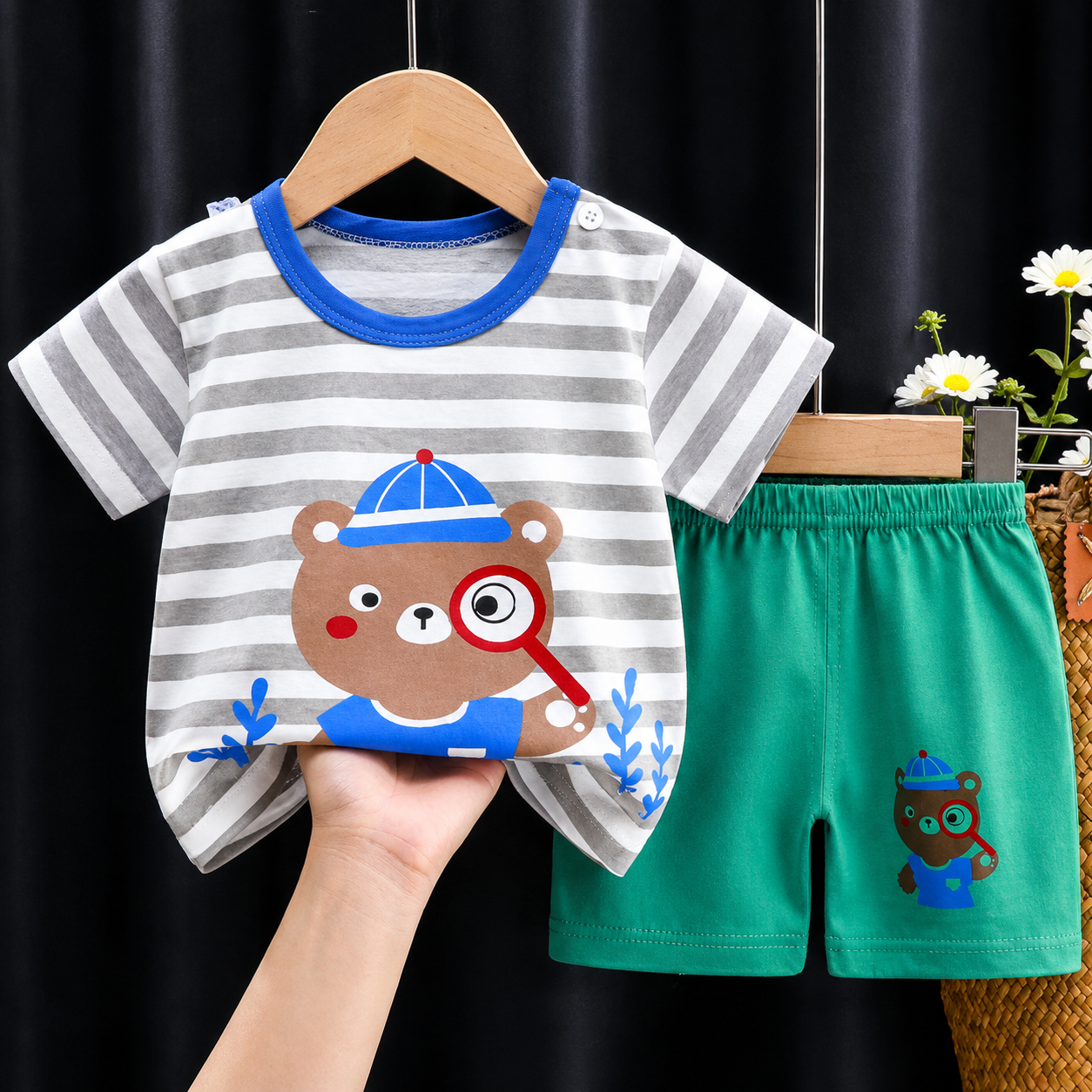 Mini Fashion - Løvetrykk - Sommersett til gutter