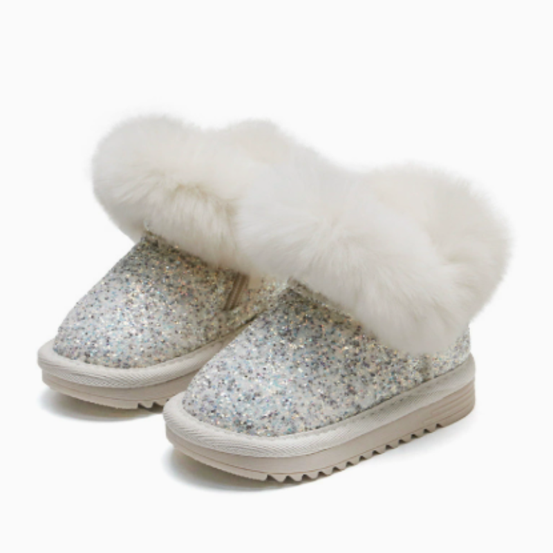 Mini Fashion - Varm og stilig - Glitrende vinterstøvletter til barn