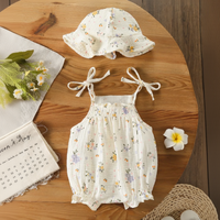 Thumbnail for LittleBlossom – Sommerlig komfort og stil – Bodysuit med hette til baby