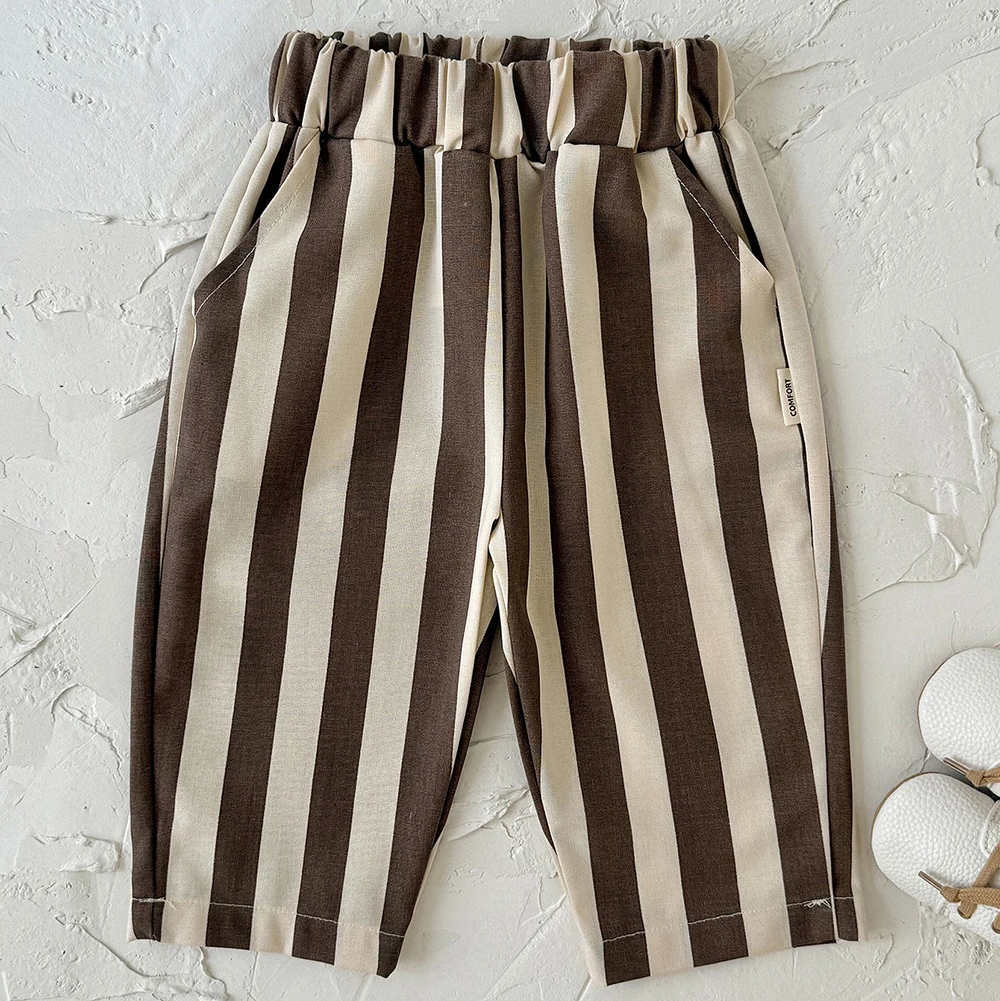 SoftStripe – Myk og behagelig – babybukser med stripete mønster