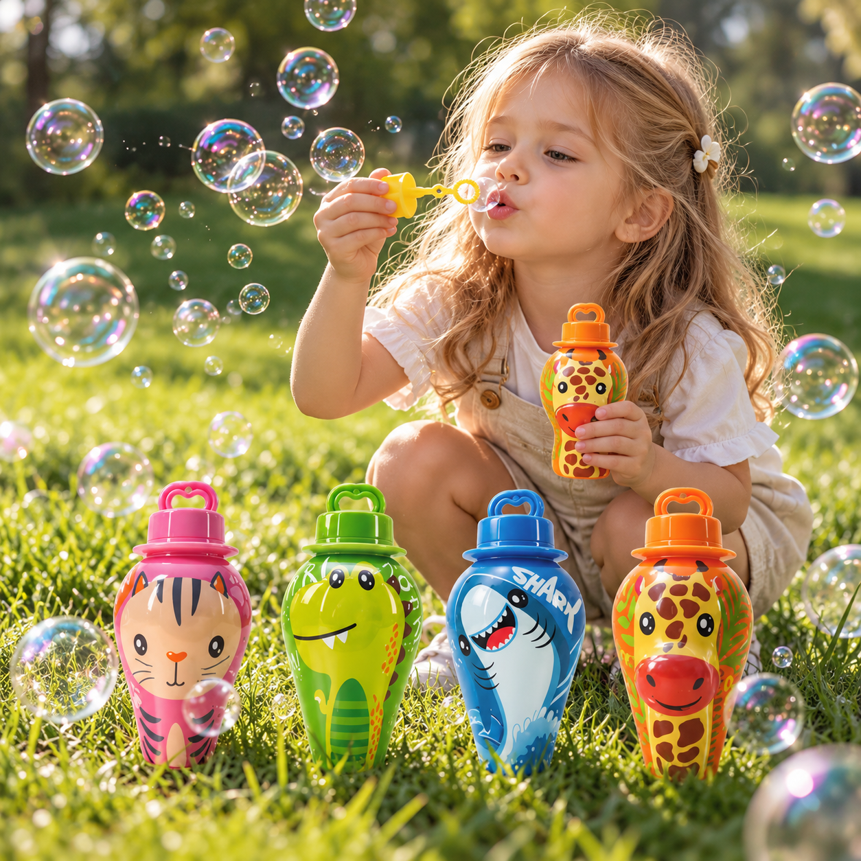 BubblePals – Munter & leken – Mini-bobleblåser med dyremotiv som hindrer søl