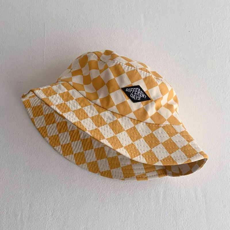 Bucket Hat – Søt og beskyttende – barnehat i rutemønster