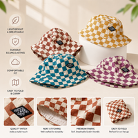 Thumbnail for Bucket Hat – Søt og beskyttende – barnehat i rutemønster