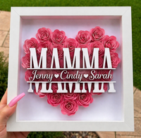 Thumbnail for Personalized Rose Shadow Box – Unik morsdagsgave – Personlig skyggeboks med roser