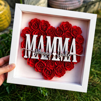 Thumbnail for Personalized Rose Shadow Box – Unik morsdagsgave – Personlig skyggeboks med roser