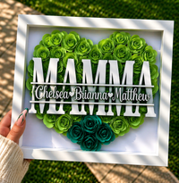 Thumbnail for Personalized Rose Shadow Box – Unik morsdagsgave – Personlig skyggeboks med roser