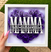 Thumbnail for Personalized Rose Shadow Box – Unik morsdagsgave – Personlig skyggeboks med roser