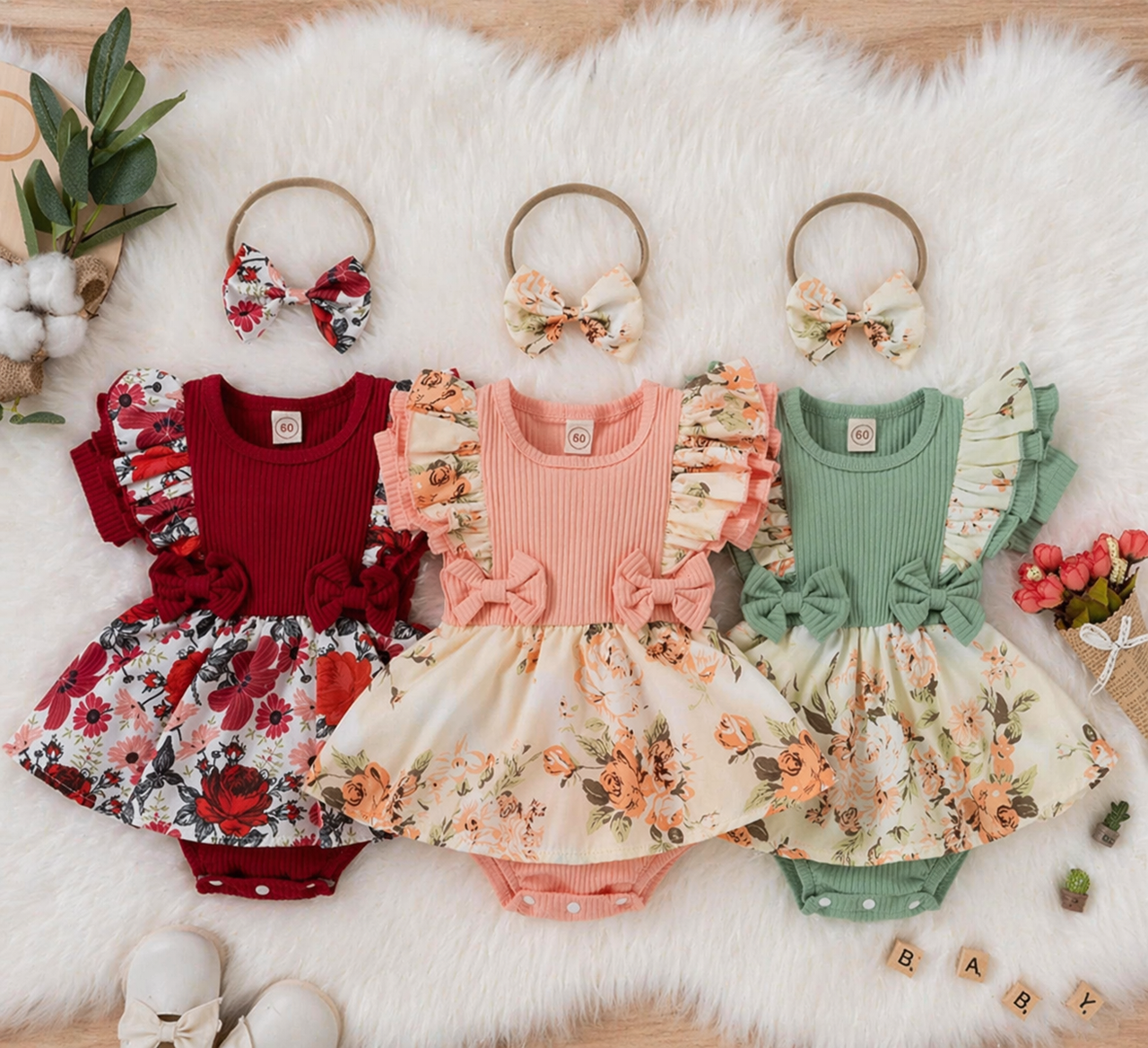 Mini Fashion - Myk mot huden - Rompersett til jenter