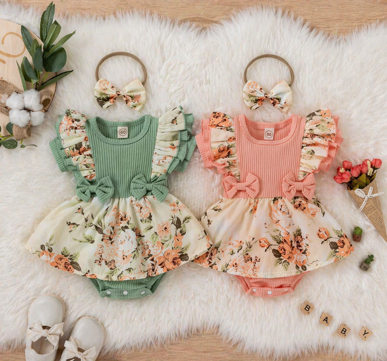Mini Fashion - Myk mot huden - Rompersett til jenter
