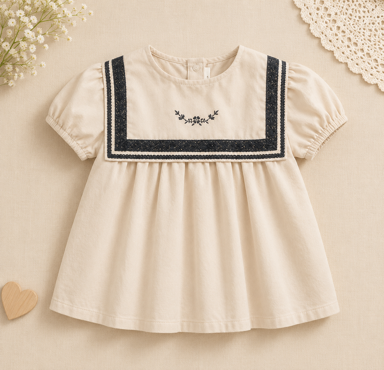 Girls Summer Fashion Top – Luftig og behagelig – Vintage-top for jenter
