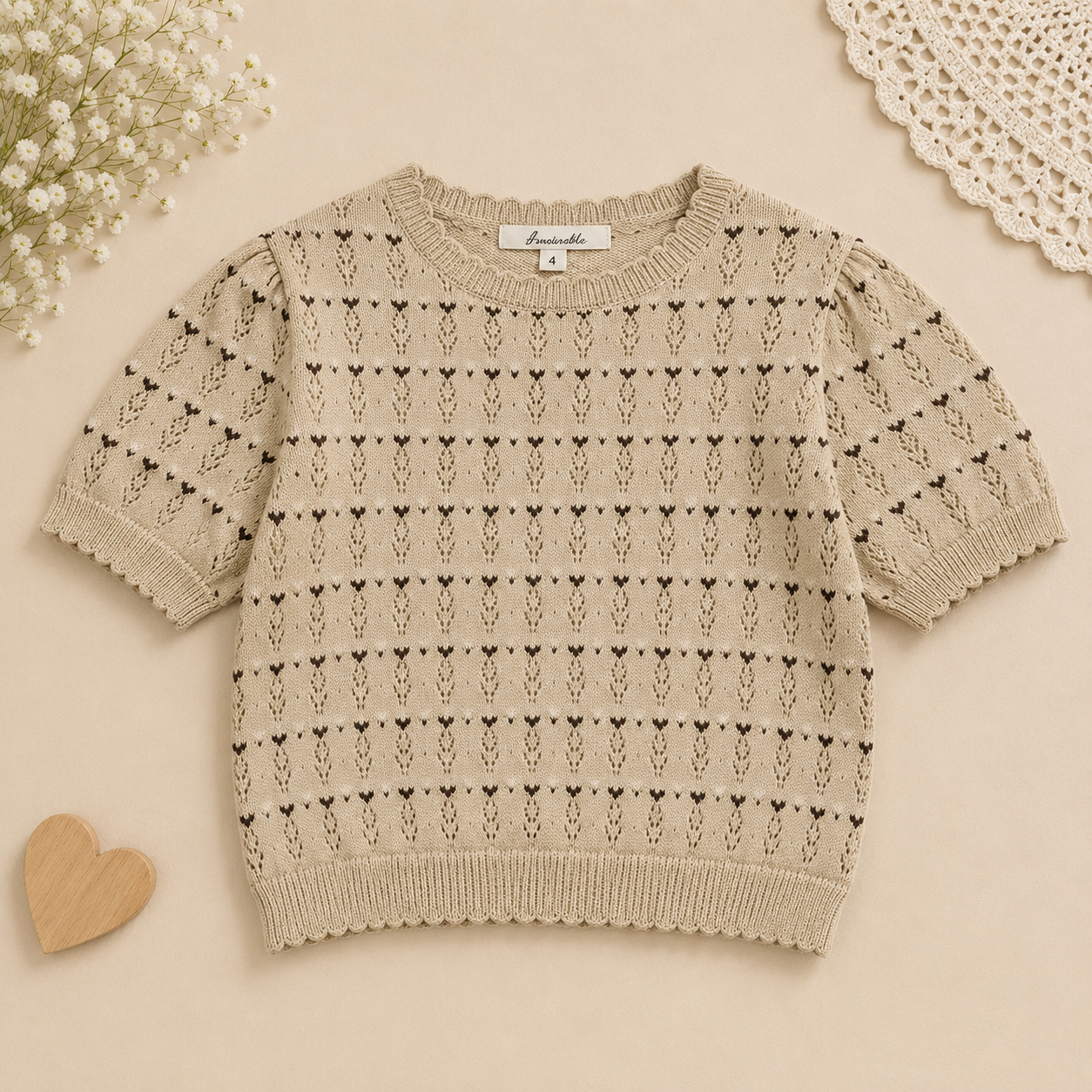 Girls Summer Fashion Top – Luftig og behagelig – Vintage-top for jenter