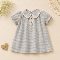 Thumbnail for Short Sleeve Embroidery Dress – Elegant og komfortabel – boutique-jente kjole