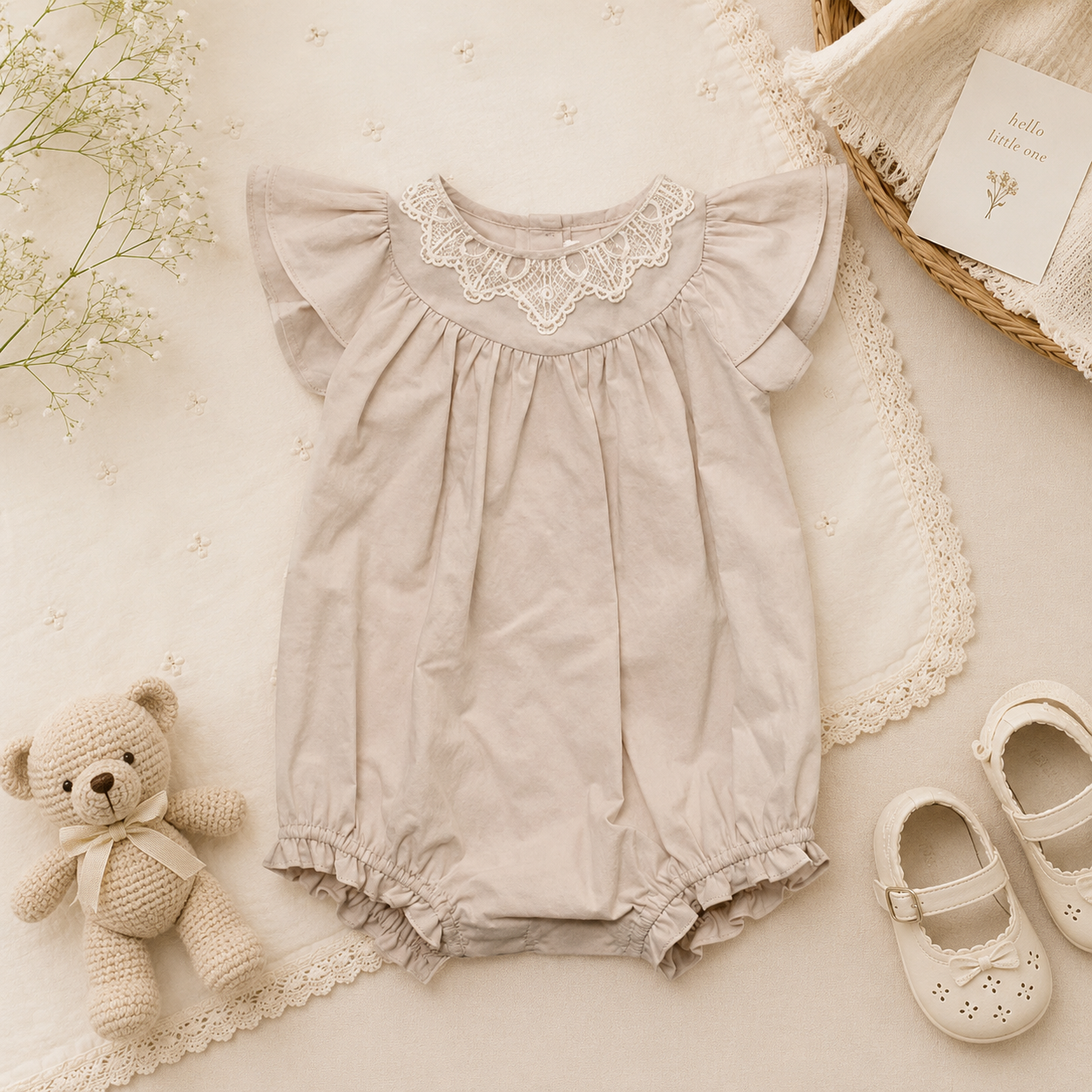 Vintage Rompers – Tidløs og myk – Baby-jumpsuit