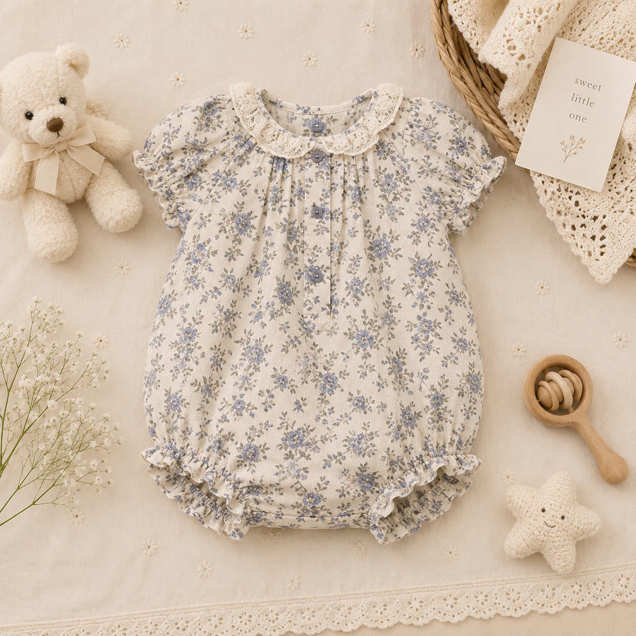 Vintage Rompers – Tidløs og myk – Baby-jumpsuit