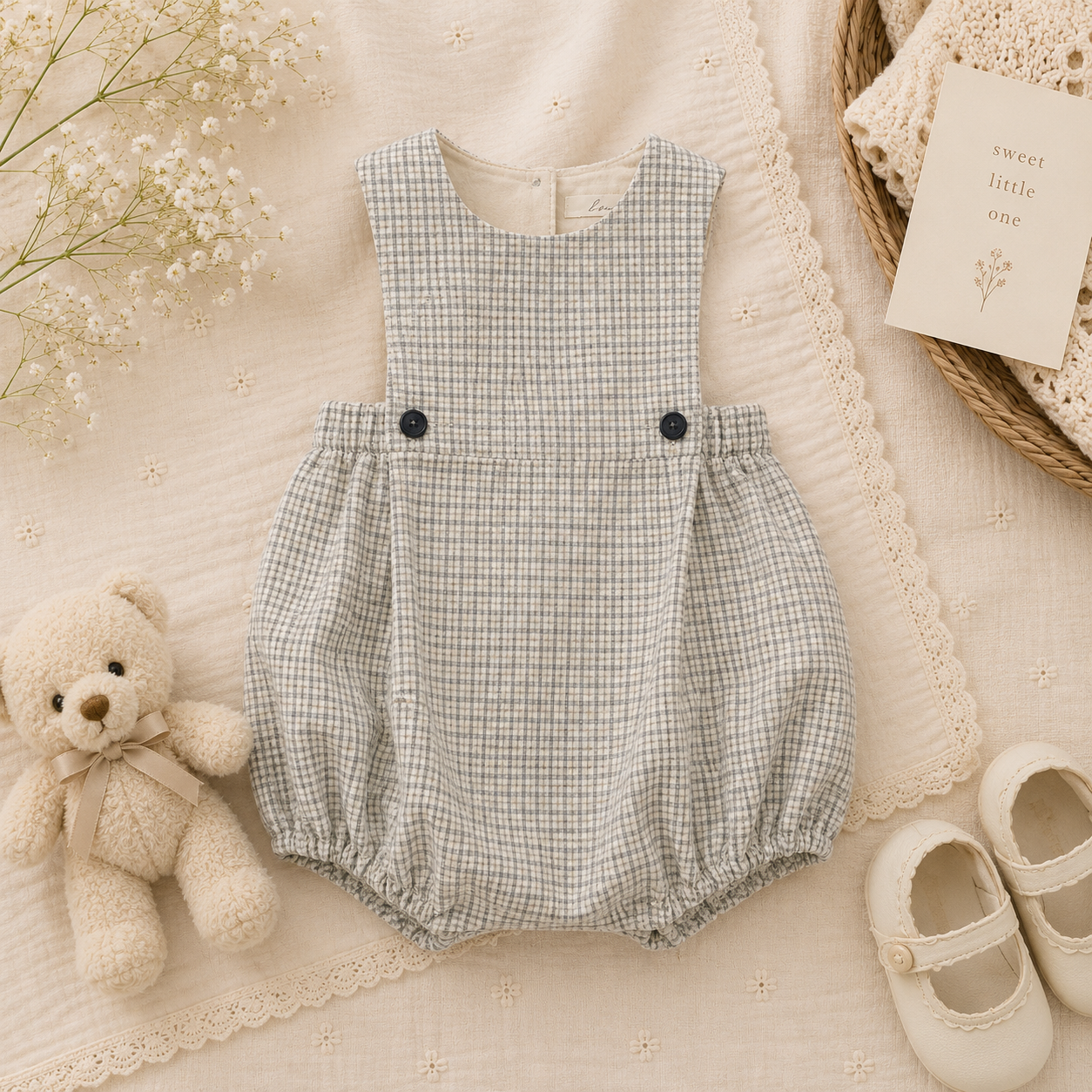 Vintage Rompers – Tidløs og myk – Baby-jumpsuit