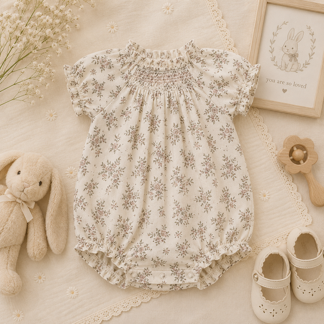 Vintage Rompers – Tidløs og myk – Baby-jumpsuit