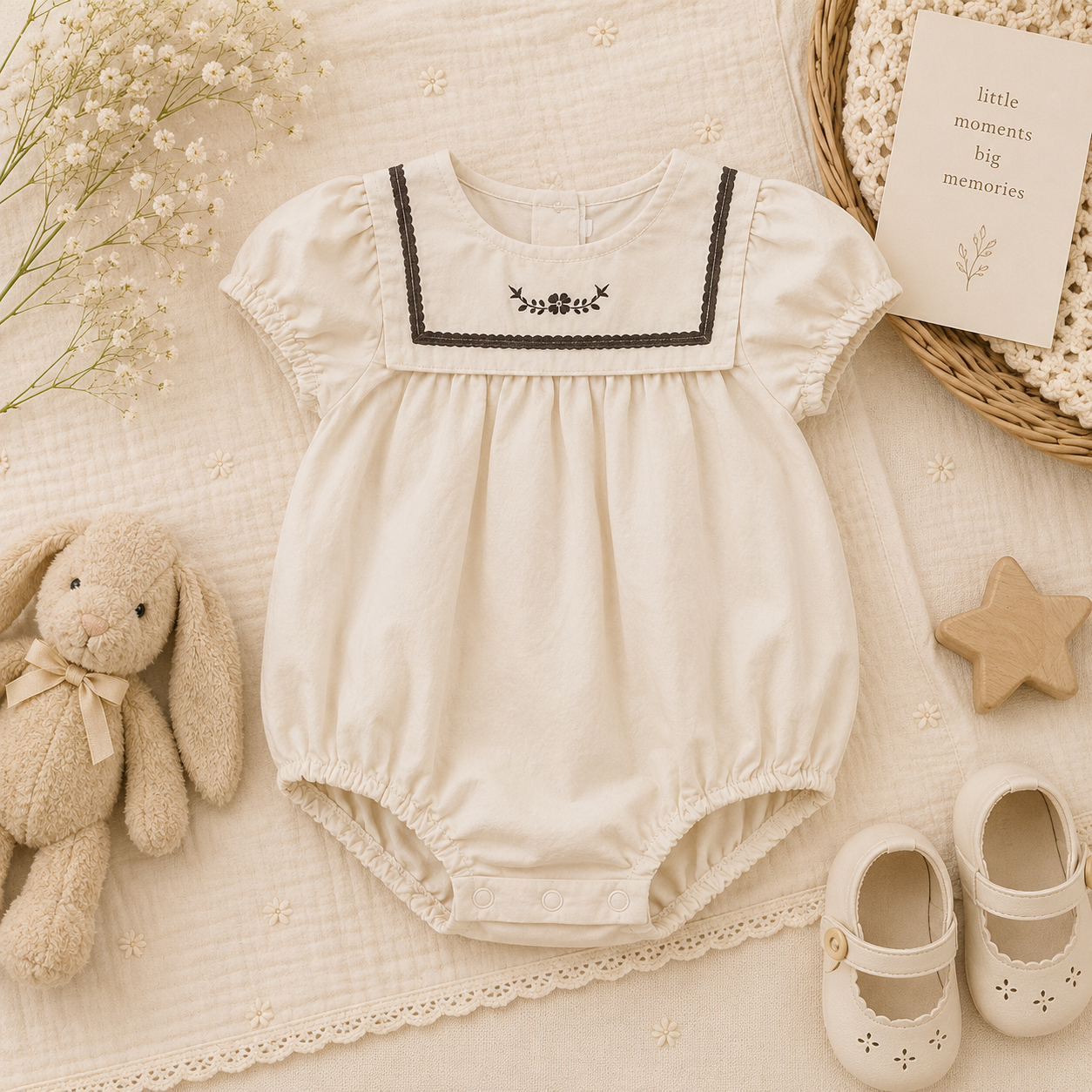 Vintage Rompers – Tidløs og myk – Baby-jumpsuit