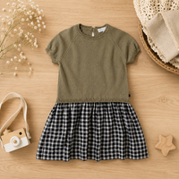 Thumbnail for Plaid Patchwork Dress – Trendy og luftig – rutete kjole