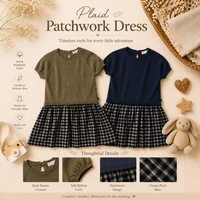 Thumbnail for Plaid Patchwork Dress – Trendy og luftig – rutete kjole