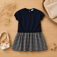 Thumbnail for Plaid Patchwork Dress – Trendy og luftig – rutete kjole