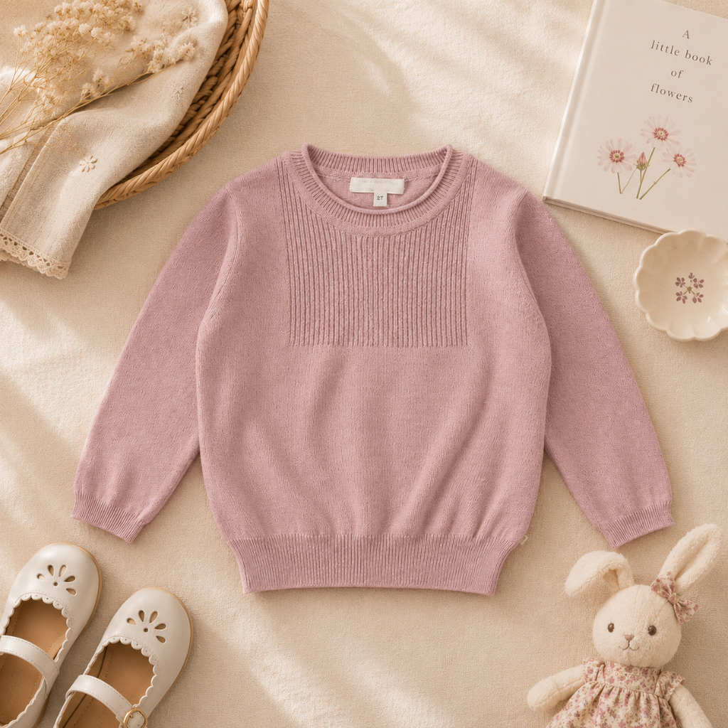 Thin Cotton Pullover – Lys & Komfort – Strikket barnegenser