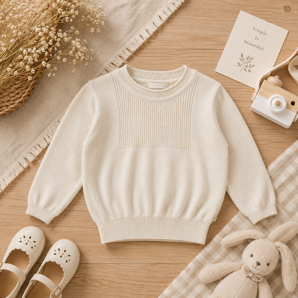 Thin Cotton Pullover – Lys & Komfort – Strikket barnegenser