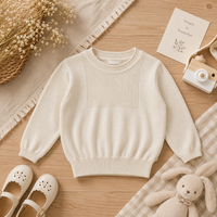 Thumbnail for Thin Cotton Pullover – Lys & Komfort – Strikket barnegenser