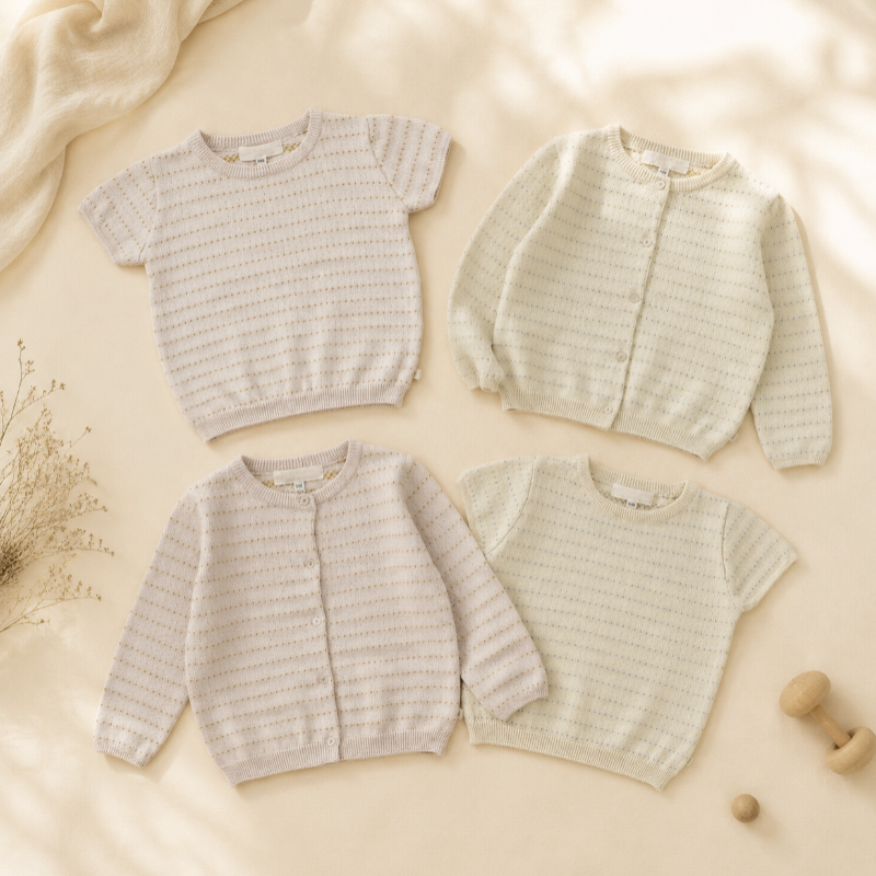Knit Top & Cardigan – Mykt og behagelig – Strikket skjorte og vest