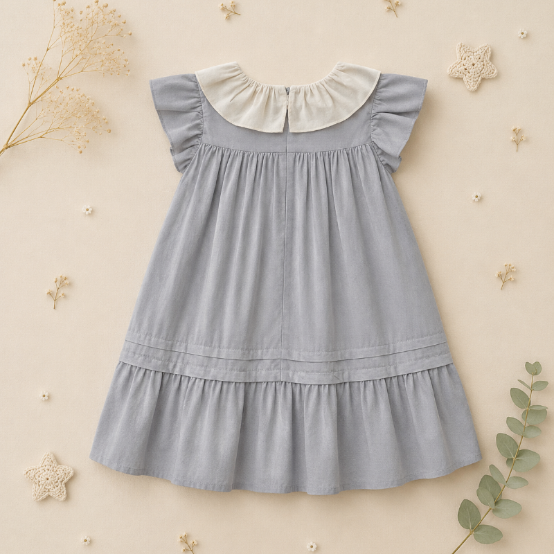 Princess Dress – Stilig og komfortabel – Kjole med brodert krage