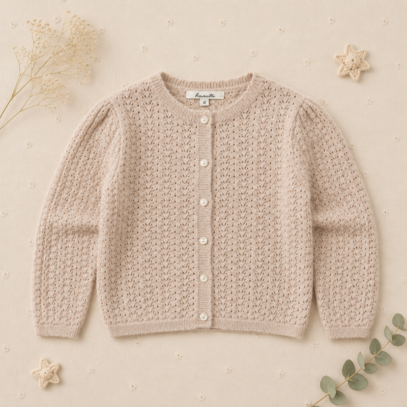 Buttoned Cardigan – Myk og behagelig – Strikket barnevest