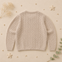 Thumbnail for Buttoned Cardigan – Myk og behagelig – Strikket barnevest