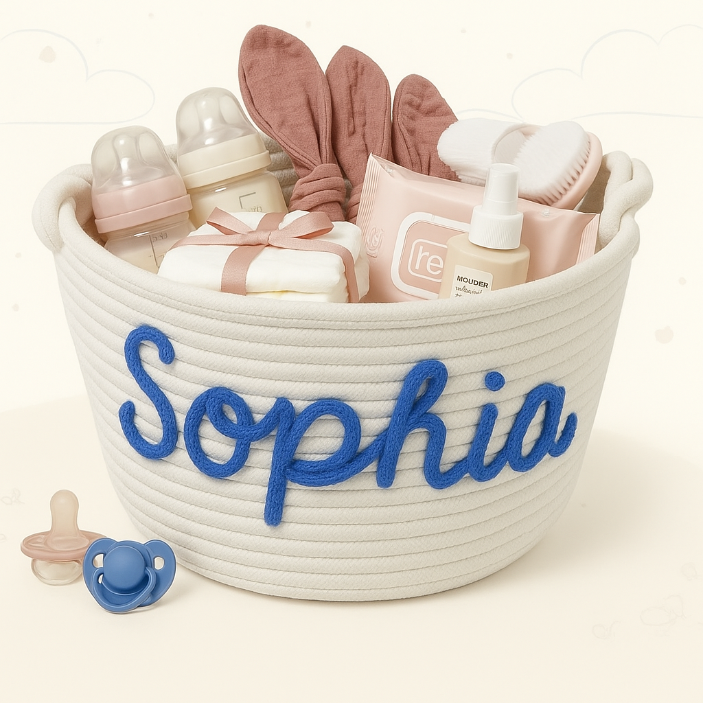 CuddleBasket – Søt og personlig – Personlig bleiekurv